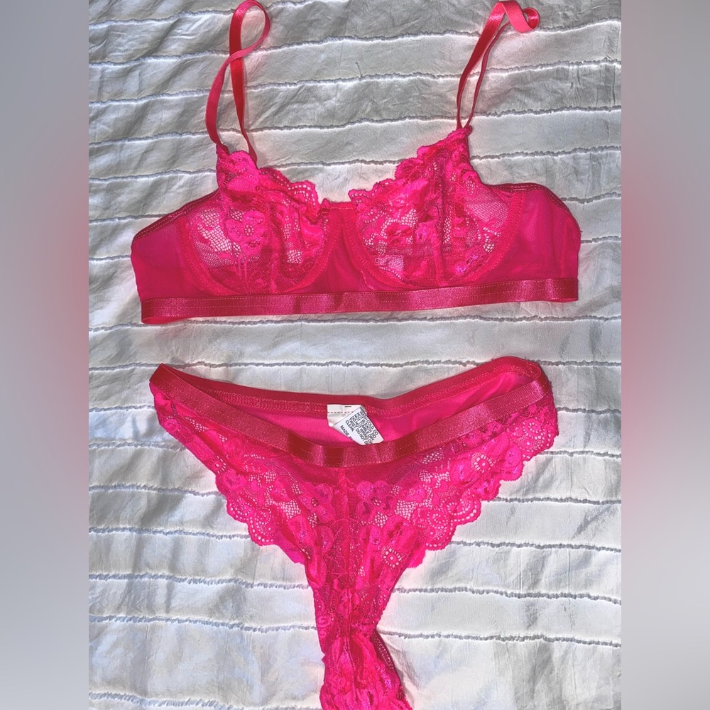 Hot Pink Lingerie Set- NWOT